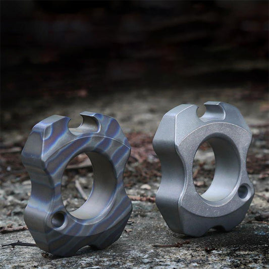 Mini Titanium Knuckle Dusters Bottle Opener Pendant Backpack Keychain