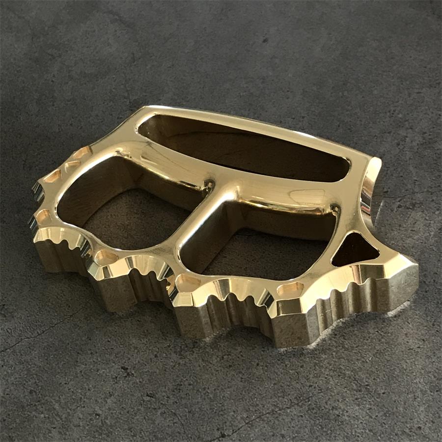 Thickened Solid Brass Knuckle Dusters Outdoor EDC Tool