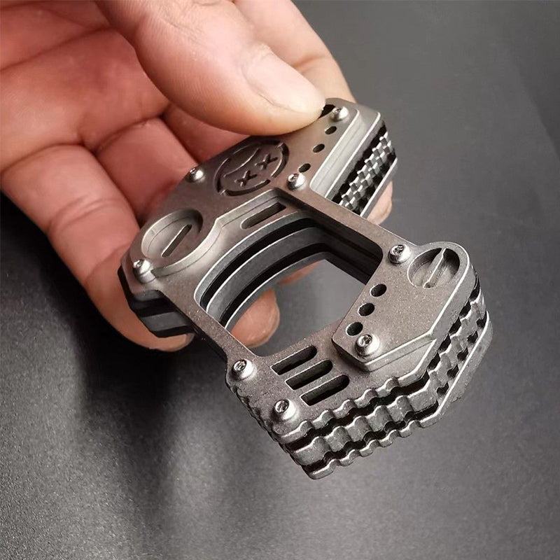 Single Hole Steel Outdoor Carry EDC Portable Knuckle Dusters