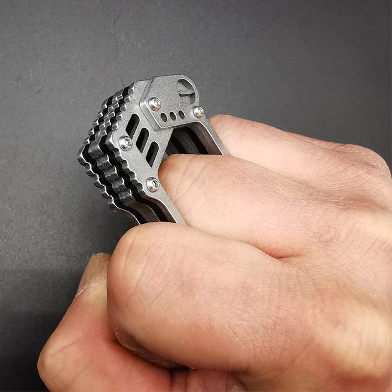 Single Hole Steel Outdoor Carry EDC Portable Knuckle Dusters