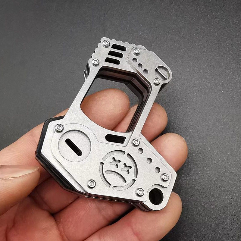 Single Hole Steel Outdoor Carry EDC Portable Knuckle Dusters