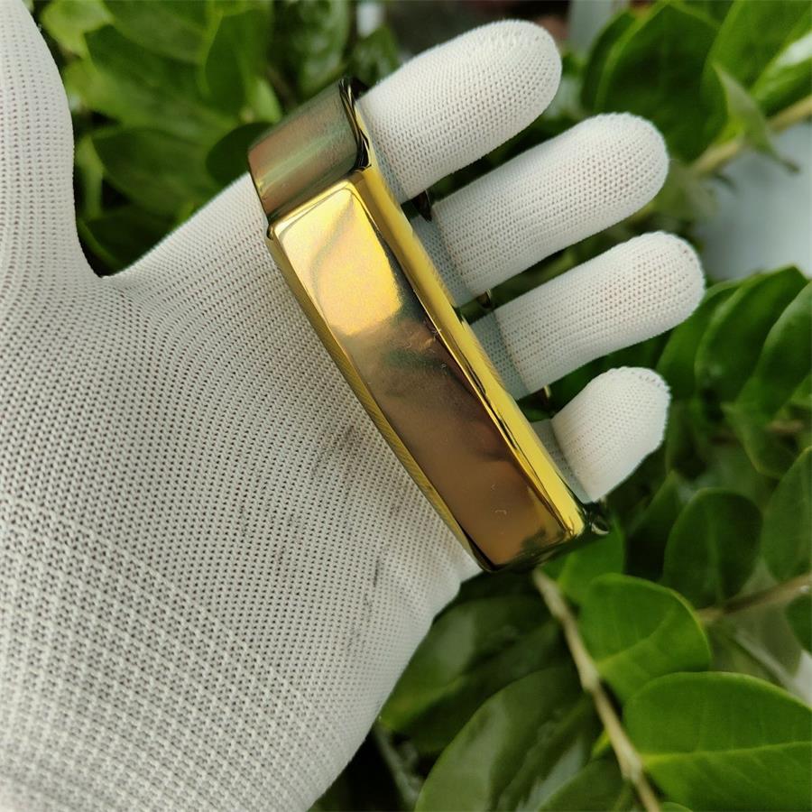 Thickened Classic Knuckle Dusters Anodized Gold-plated Polished Outdoor Large Hole Tool