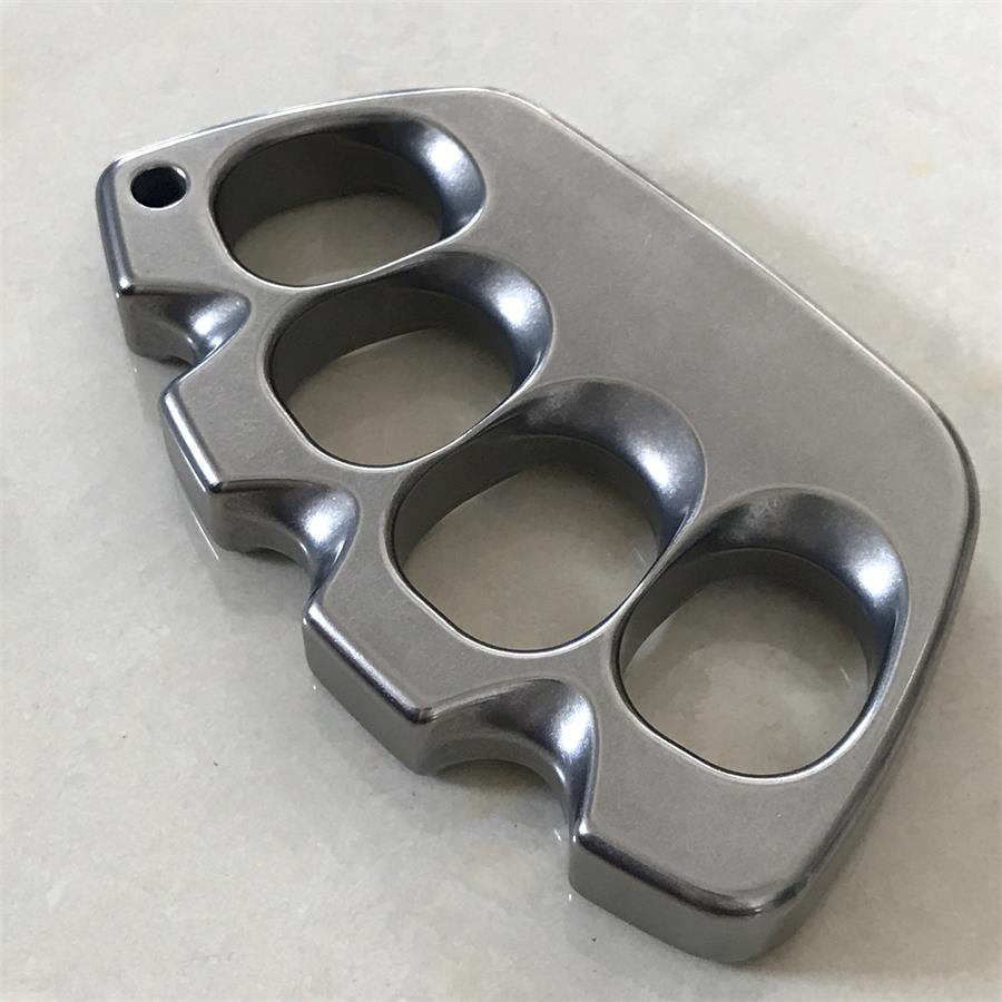 Big Hole Titanium Creative Stonewashed Polished Knuckle Dusters
