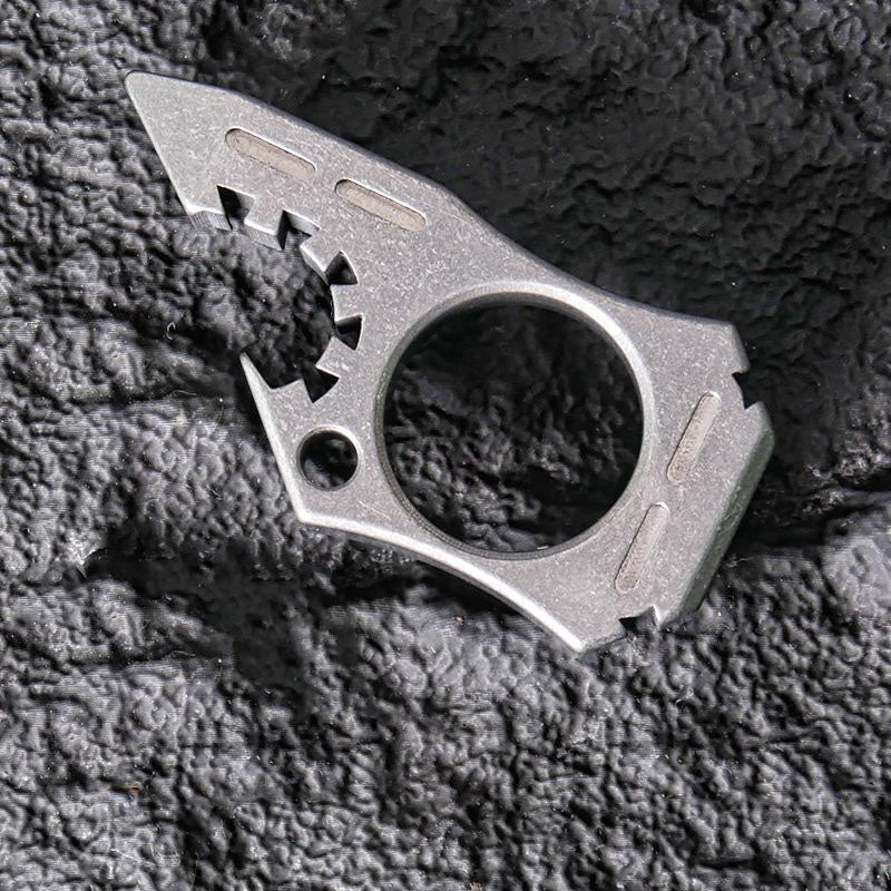 Shark Bottle Opener Knuckle Dusters Outdoor EDC Backpack Keychain
