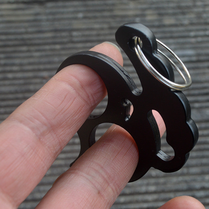 Zinc Alloy Cat Smile Outdoor Keychain Portable EDC Knuckle Dusters