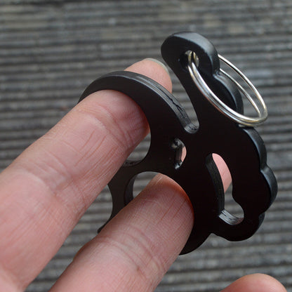 Zinc Alloy Cat Smile Outdoor Keychain Portable EDC Knuckle Dusters