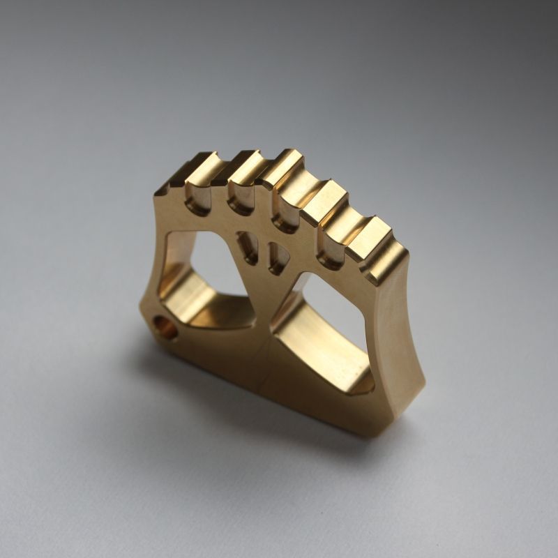 Creative Two Hole Brass Knuckle Dusters Mini Backpack Outdoor Keychain