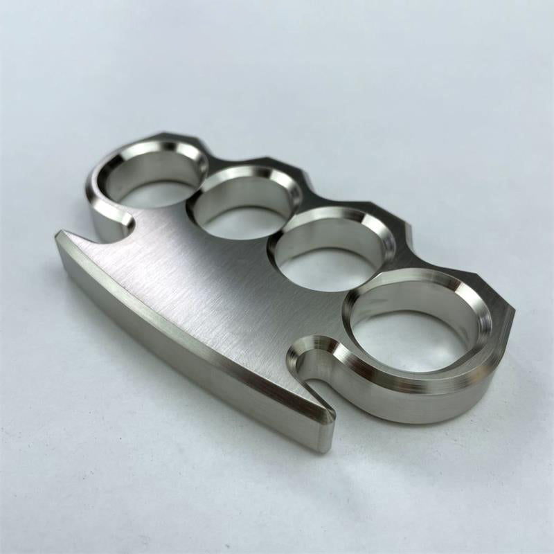 Classic 304 Steel Mirror Polished Large Hole Knuckle Dusters Outdoor Tool