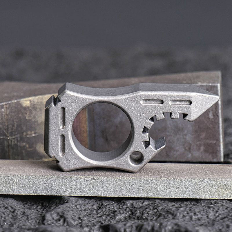 Shark Bottle Opener Knuckle Dusters Outdoor EDC Backpack Keychain