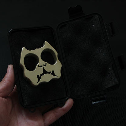 Thickened Dog Head Brass Knuckle Dusters Two-hole Outdoor Tool