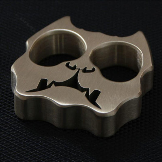 Thickened Dog Head Brass Knuckle Dusters Two-hole Outdoor Tool
