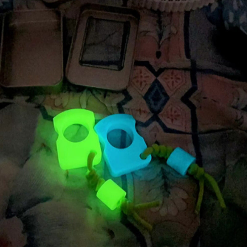 Single Hole PA Plastic Fluorescent Outdoor Portable EDC Knuckle Dusters