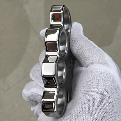 GODEDC Classic Mirror Steel Knuckle Dusters Outdoor Tool with Chamfering Design
