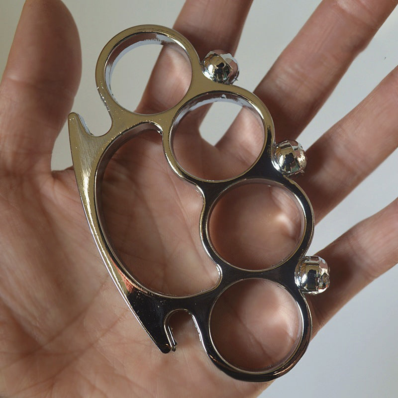 Four-finger Zinc Outdoor Camping Pocket EDC Knuckle Dusters