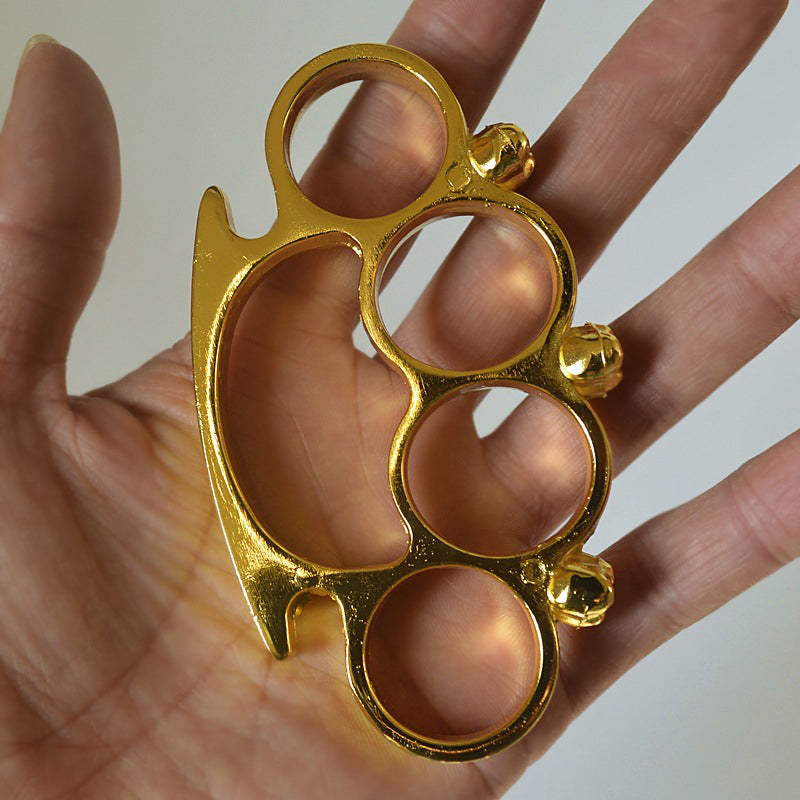 Four-finger Zinc Outdoor Camping Pocket EDC Knuckle Dusters