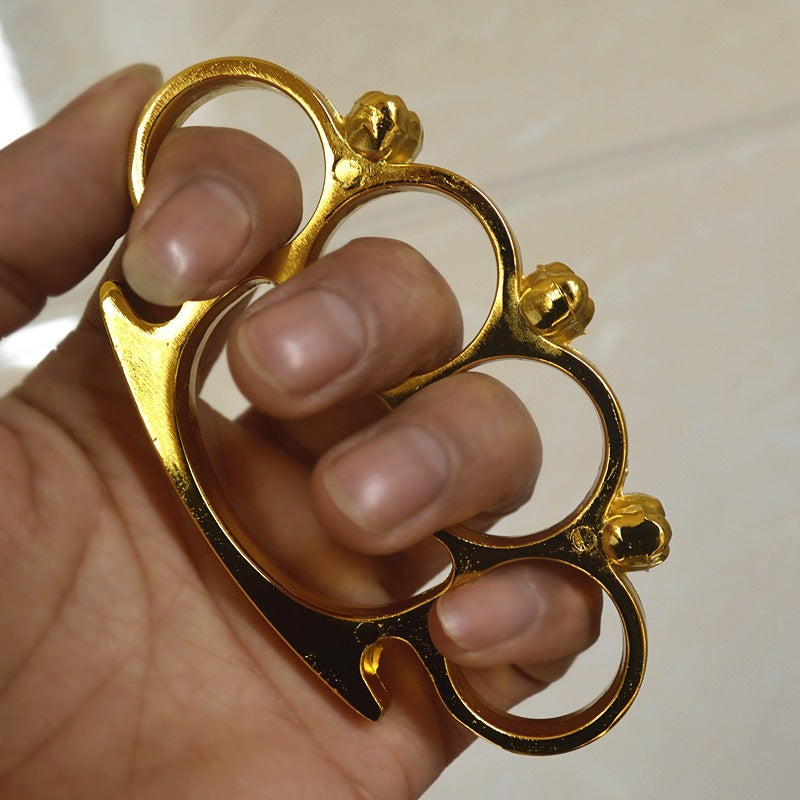 Four-finger Zinc Outdoor Camping Pocket EDC Knuckle Dusters