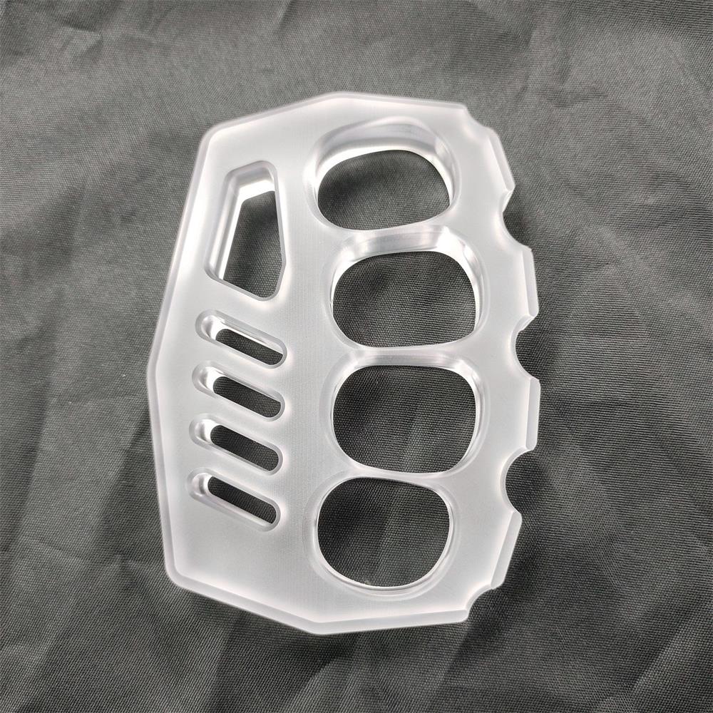 PC Transparent Knuckle Dusters Black Rope Hole Easily Carries Outdoor Tools