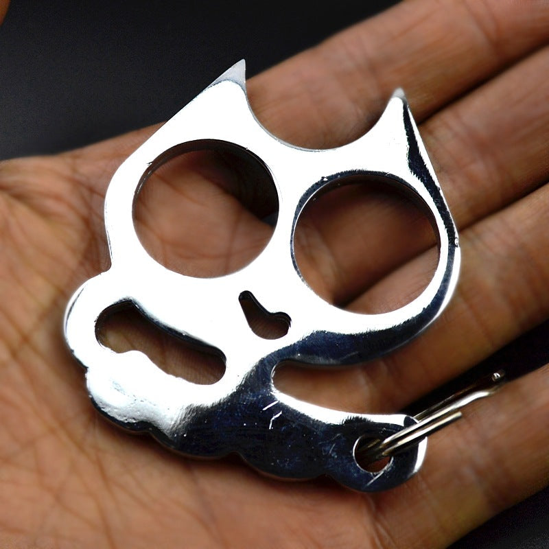 Zinc Alloy Cat Smile Outdoor Keychain Portable EDC Knuckle Dusters