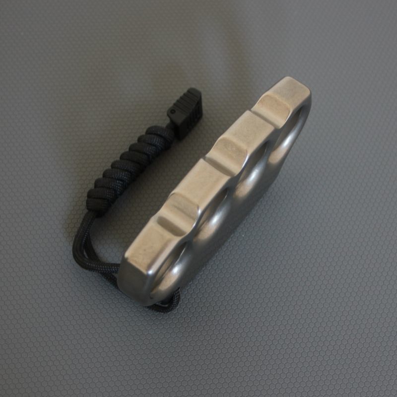 Classic Titanium Knuckle Dusters EDC Tool with Random Rope