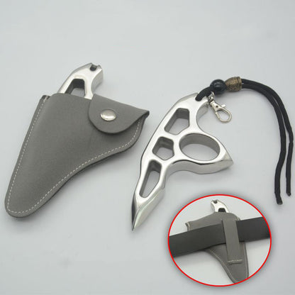 Thickened Steel Single Hole EDC Knuckle Dutsers With Binding Rope