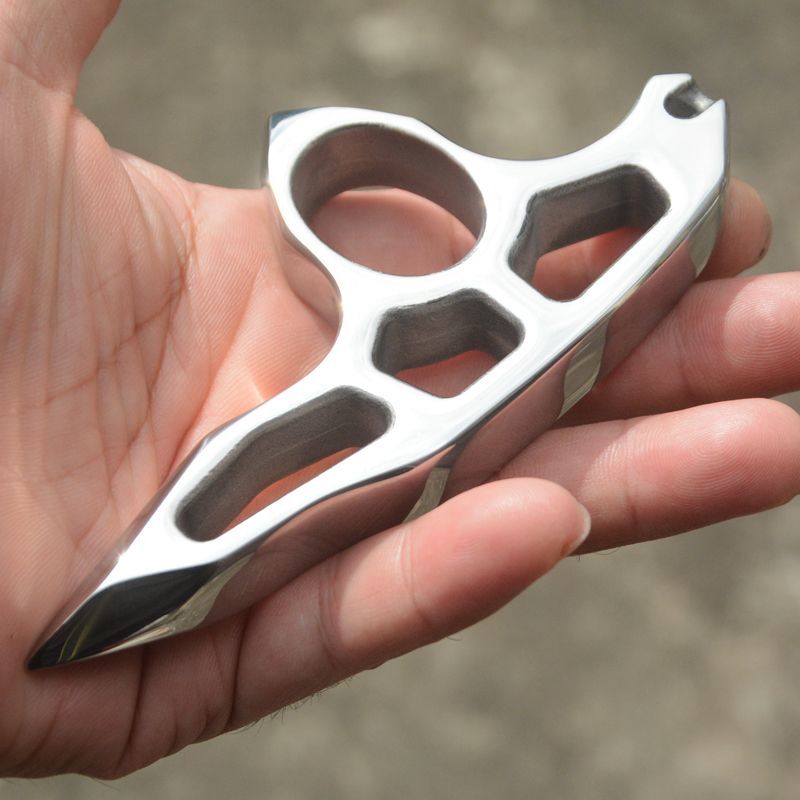 Thickened Steel Single Hole EDC Knuckle Dutsers With Binding Rope