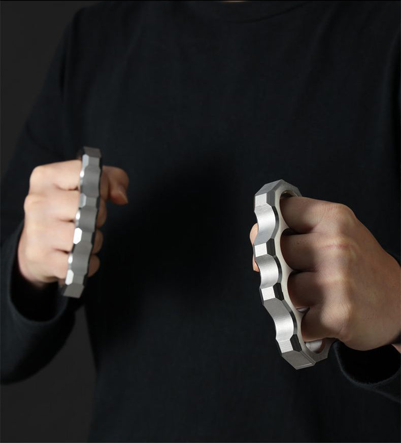 Classic Steel Swirl Pattern EDC Knuckle Dusters