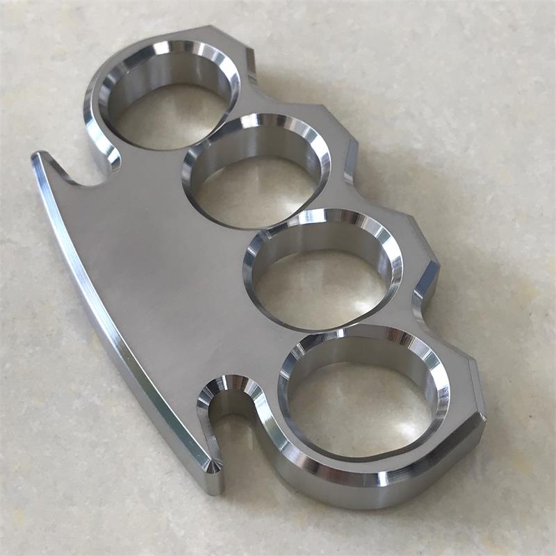 Classic 304 Steel Mirror Polished Large Hole Knuckle Dusters Outdoor Tool