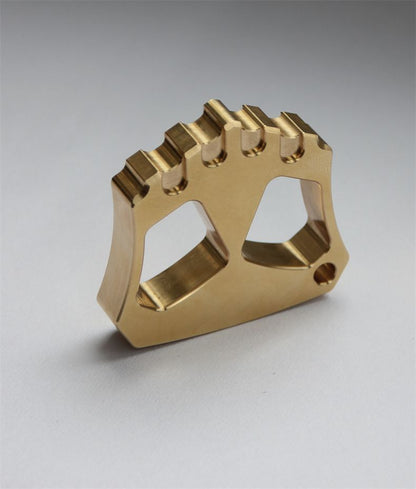 Creative Two Hole Brass Knuckle Dusters Mini Backpack Outdoor Keychain
