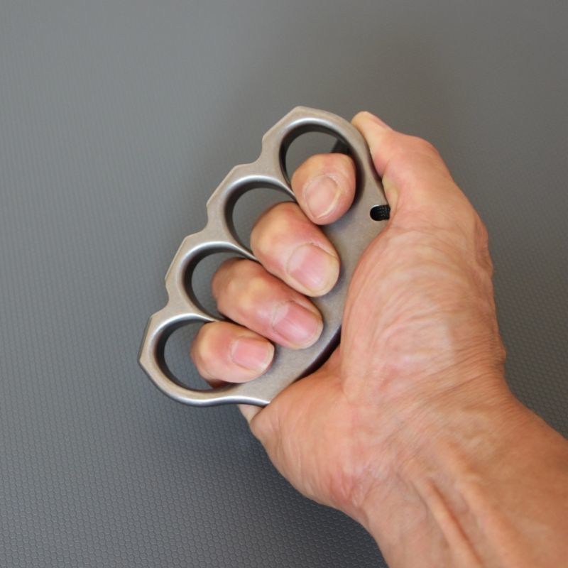 Classic Titanium Knuckle Dusters EDC Tool with Random Rope