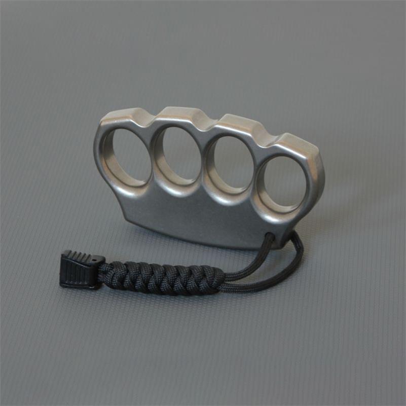 Classic Titanium Knuckle Dusters EDC Tool with Random Rope
