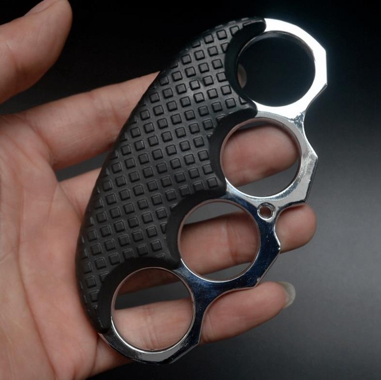 Black Covered Outdoor EDC Portable Knuckle Dusters
