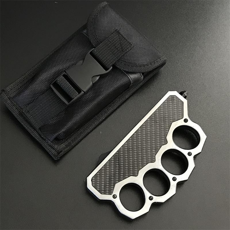 Multifunctional 2-in-1 Portable Outdoor Knuckle Dusters Knife