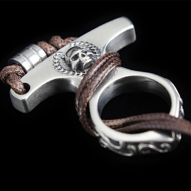 Vintage Skull Brass EDC Portable Knuckle Dusters