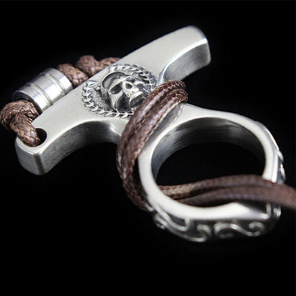 Vintage Skull Brass EDC Portable Knuckle Dusters