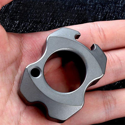 Mini Titanium Knuckle Dusters Bottle Opener Pendant Backpack Keychain