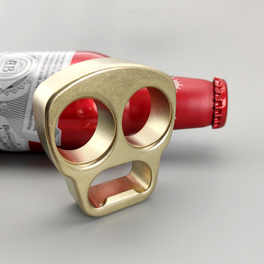 Skull Bottle Opening EDC Brass Knuckle Dusters
