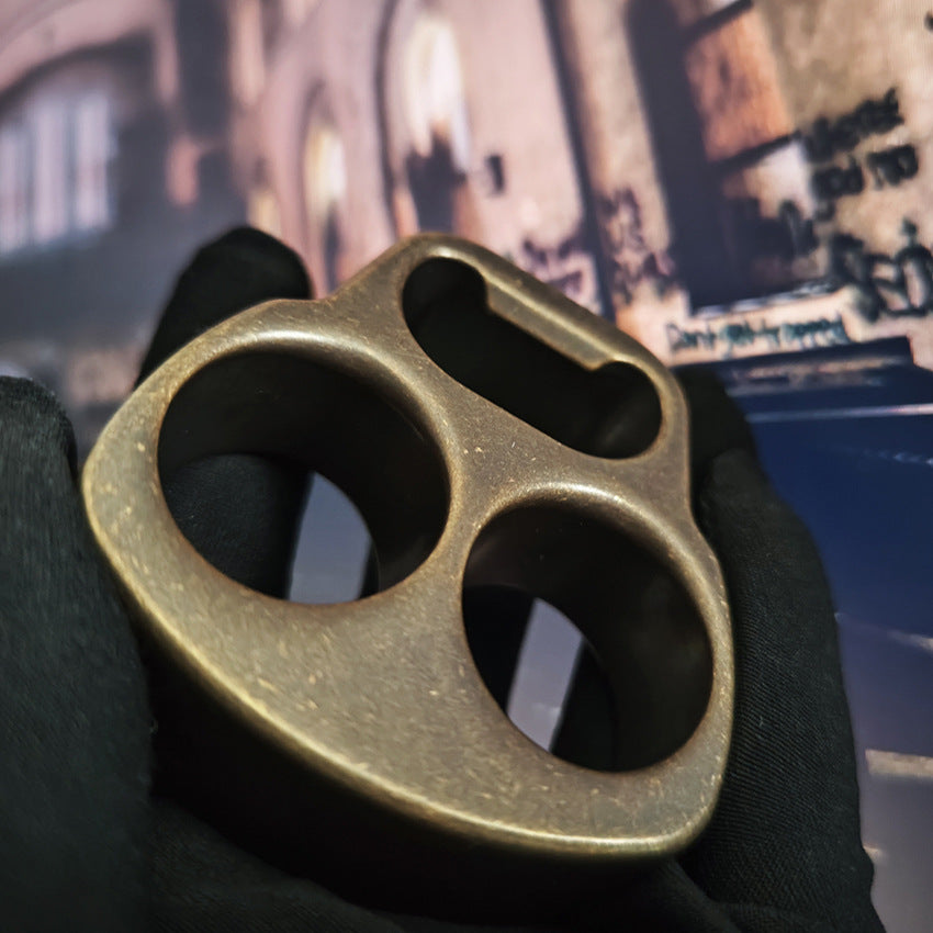 Skull Bottle Opening EDC Brass Knuckle Dusters
