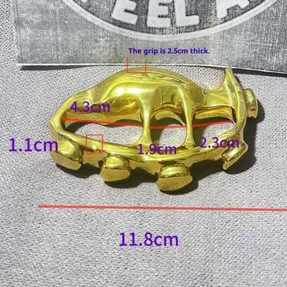 Creative Brass Knuckle Dusters Solid EDC Right Hand Outdoor Tool
