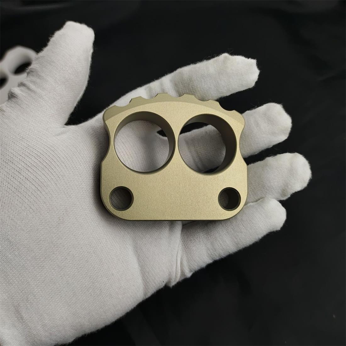 Thickened Two-hole Aluminum Mini Skull Knuckle Dusters Portable EDC Tool