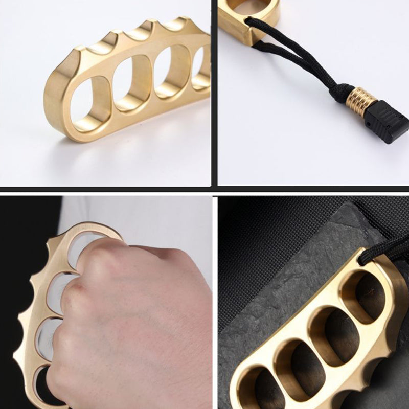 Large Pea Brass Knuckle Dusters Outdoor Backpack Tool