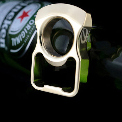 Round Arc Brass Knuckle Dusters Portable EDC Bottle Opener