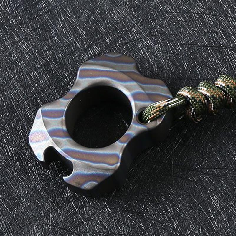 Mini Titanium Knuckle Dusters Bottle Opener Pendant Backpack Keychain