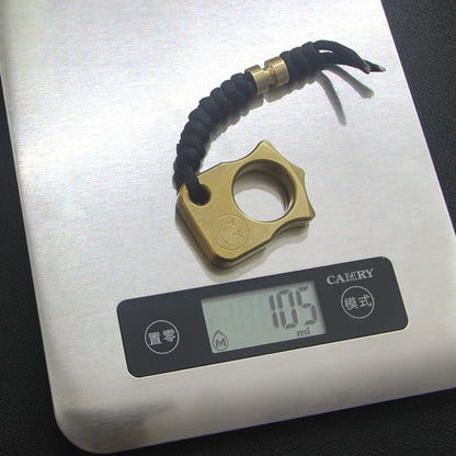 Single Hole Brass Knuckle Dusters Mini EDC Backpack Tool
