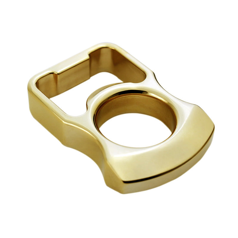 Round Arc Brass Knuckle Dusters Portable EDC Bottle Opener