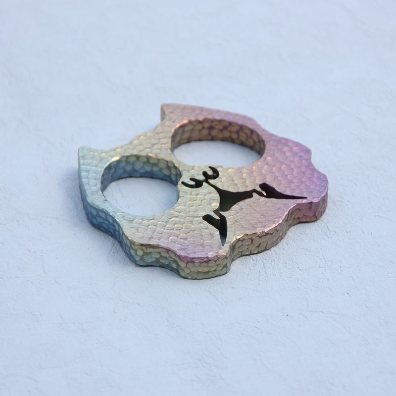 Dog Head Titanium Knuckle Dusters EDC Outdoor Tool
