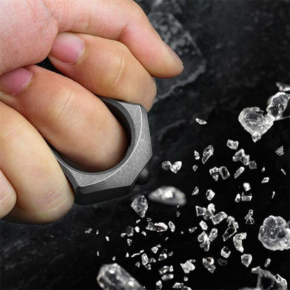 Handmade Titanium Knuckle Dusters Portable Single Hole EDC Outdoor Keychain