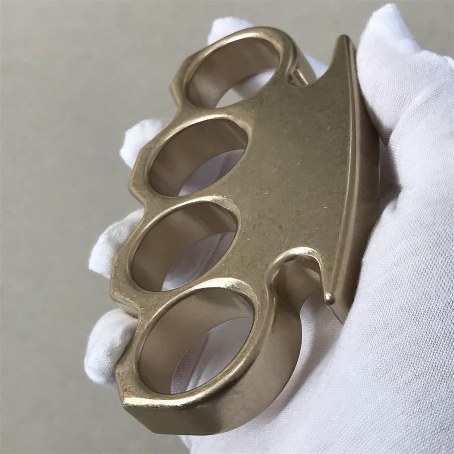 Stonewashed Classic Brass Knuckle Dusters Outdoor Tool