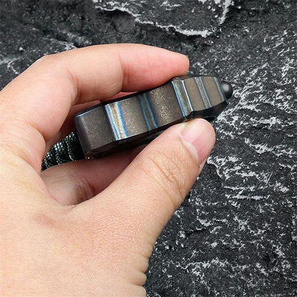 Handmade Titanium Knuckle Dusters Portable Single Hole EDC Outdoor Keychain