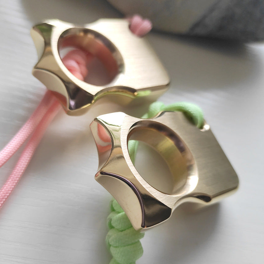 Single Hole Brass Knuckle Dusters Multi-style EDC Tool
