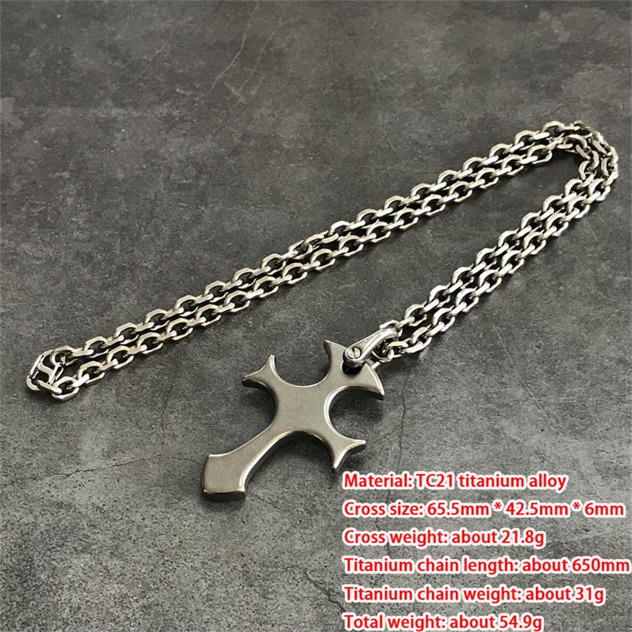 Outdoor Titanium Cross Pendant Knuckle Dusters